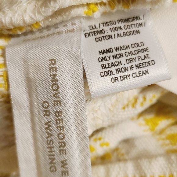 Loft | Women's Yellow Gold and White Riviera Short Shorts (Size 14) - Picture 9 of 15